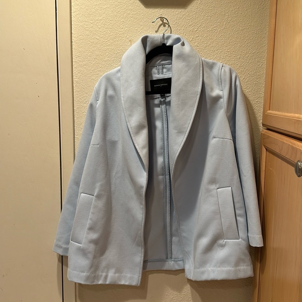 Banana republic light blue open front jacket